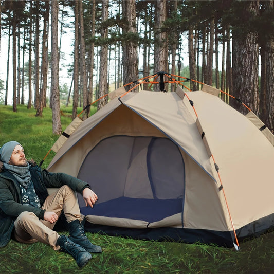 ⛺ Silver Outdoor Automatic Camping Tent – Quick Opening, Waterproof & Sunproof