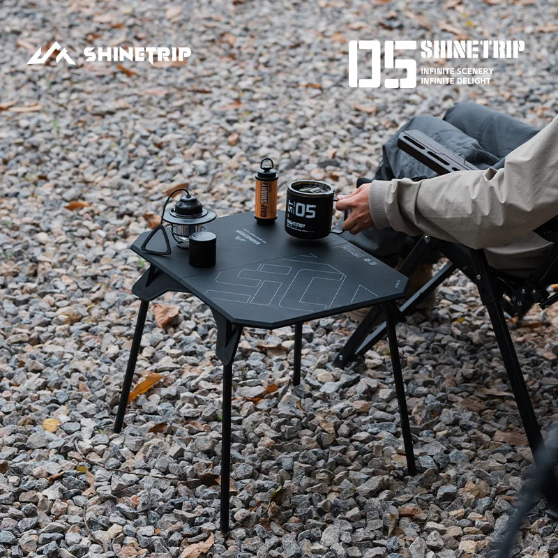 ✨ ShineTrip 05 Series Ultralight Dual-Purpose Camping Table – Folding, Portable & Adjustable