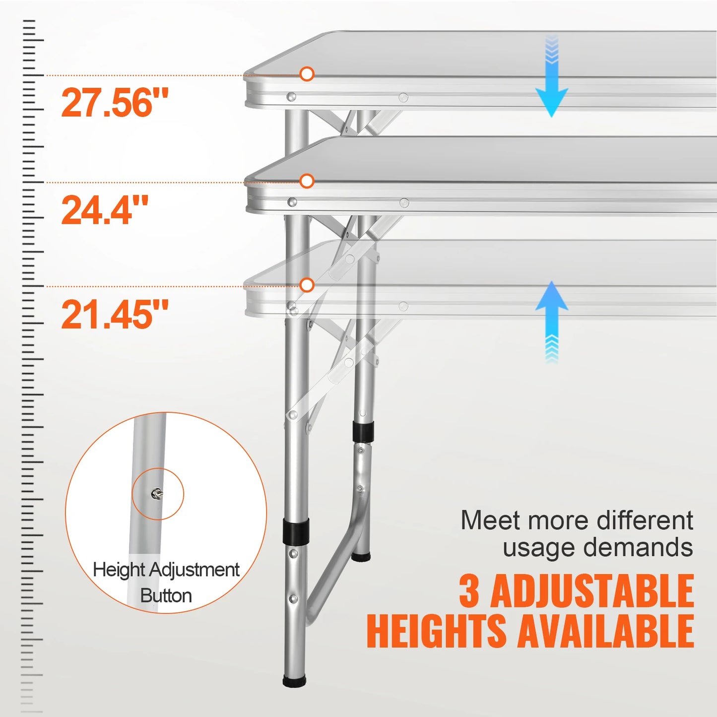 🍳 SucceBuy Camping Kitchen Table – Quick Setup, Folding Design, Adjustable Heights & Ample Storage