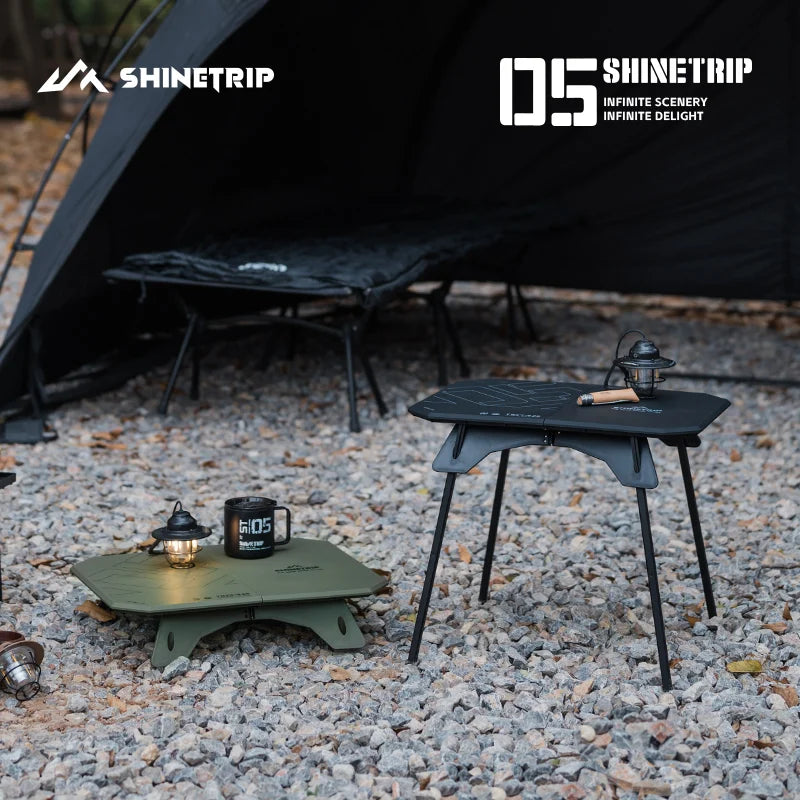 ✨ ShineTrip 05 Series Ultralight Dual-Purpose Camping Table – Folding, Portable & Adjustable