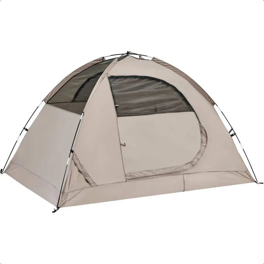 🏕️ Spacious Waterproof 2-Person Tent – 3-Season with Large Rainfly for Camping, Hiking & Festivals