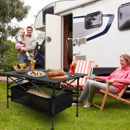 🏕️ Folding Camping Table 220 lbs – 30-Second Setup, Portable & Durable