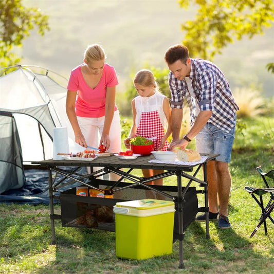 🏕️ Folding Camping Table 220 lbs – 30-Second Setup, Portable & Durable